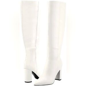 Marc Fisher Women’s Sz 8 White Knee High Boots New W/O Box